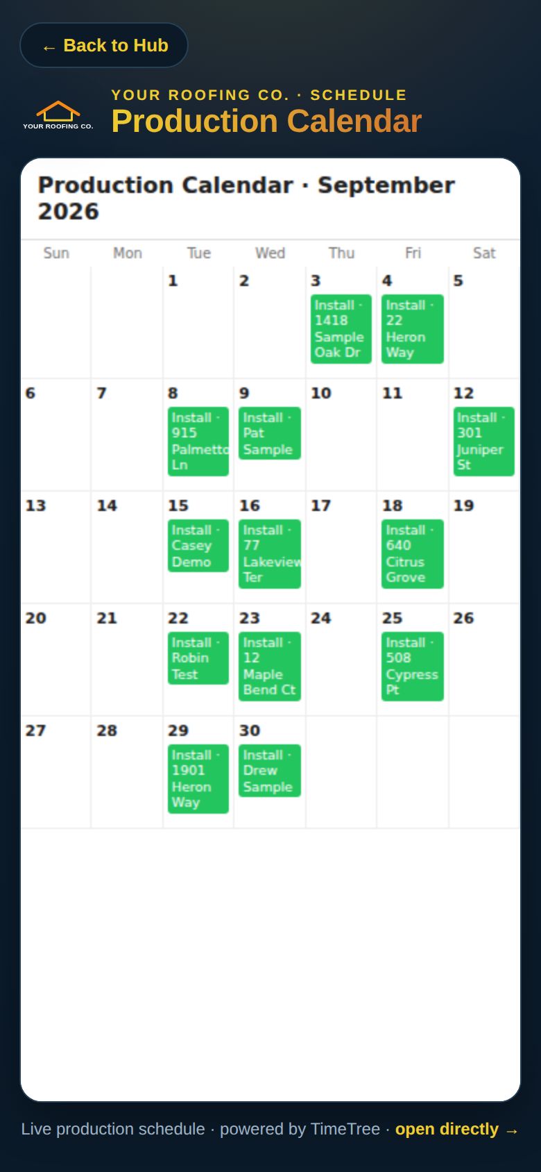 Install Calendar Integration screen